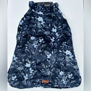 NWT Lucky Brand Reversible XXL Blue Fleece Dog Jacket